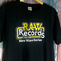 送込　RAW Records UK PUNK 半袖Tシャツ　黒　Lサイズ_画像2