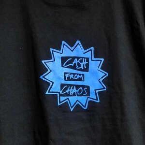 送込　マルコム マクラーレン CASH FROM CHAOS　ピストルズ　半袖Tシャツ　黒　Mサイズ