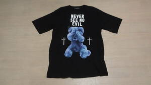 送料無料★美品sizeXL位★MILK BOY☆ミルクボーイ★NEVER SEE NO EVIL★半袖★プリントBIGTシャツ/黒ブラック★ベアー★トップス