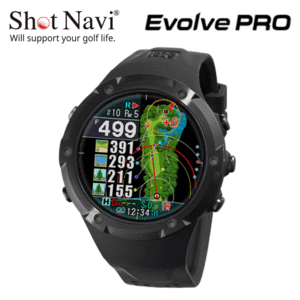 ShotNavi Evolve PRO 【ショットナビ】【エボルブプロ】【ゴルフ】【GPS】【距離測定器】【腕時計】【ブラック】【GPS/測定器】
