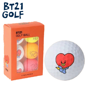 BT21 GOLF BABY ゴルフボール 6球 SET【ビーティーイシビル】【ゴルフボール】【キャラクター】【6個】【TATA】【GolfBall】