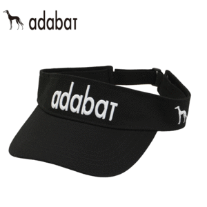 adabat メンズ ツイル バイザー ADBS-AC02【アダバット】【ゴルフ】【帽子】【M's】【フリーサイズ】【ブラック】【Cap/Visor】