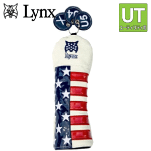 Lynx　FLAGSHIP HEAD COVER ヘッドカバー LX-HC-66【リンクス】【フラッグシップ】【ユーティリティ用】【ホワイト】【HeadCover】