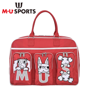 M・U SPORTS 相良刺繍キャラクター ボストンバッグ 703J6200【MUスポーツ】【ゴルフバッグ】【レッド】【GolfBag】