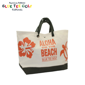 BLUE TEE GOLF ALOHA ON THE BEACHトートバッグ BTG-TT003【ブルーティーゴルフ】【グリーン/オレンジ】【GolfBag】