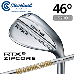 Cleveland Golf RTX 6 ZIPCORE【クリーブランド】【RTX】【ジップコア】【ツアーサテン】【DynamicGold/S200】【ロフト：46度(Mid)】