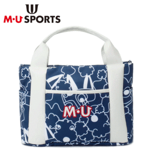 M・U SPORTS キャラクター パズル柄 ポーチ 703J1020【MUスポーツ】【カートポーチ】【カートバッグ】【ネイビー】【GolfBag】