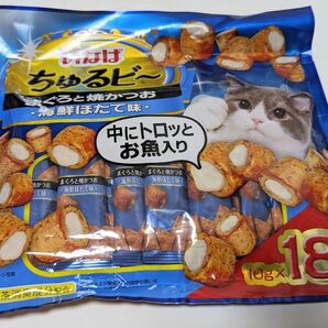 いなば ちゅるビ~ まぐろと焼かつお 海鮮ほたて味 10g×18袋