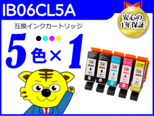 ●送料無料 エプソン用 ICチップ付 互換インク IB06CL5A《4色5本×1セット》PX-S5010用