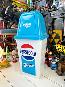  Pepsi dust bin 20L size waste basket ( Sky blue ) single goods # american miscellaneous goods America miscellaneous goods trash 