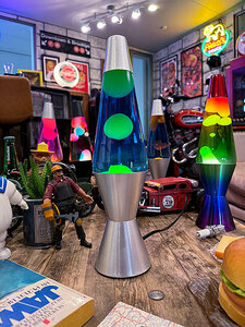 Lava Lamp社 ラバライト 正規品　ラバランプ（グリーン/ブルー/シルバーボディ） ■ アメリカン雑貨 アメリカ雑貨