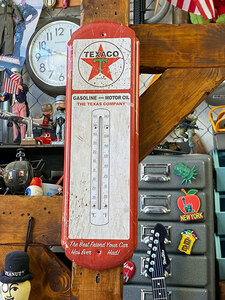 テキサコ　サーモメーター　（レッド）　■　アメリカン雑貨　アメリカ雑貨　温度計