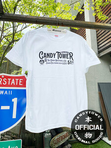 キャンディタワーオフィシャル　Tシャツ（ホワイト）（LLサイズ） ■ アメリカン雑貨 アメリカ雑貨