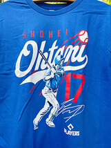 MLB　ロサンゼルス　ドジャース　大谷翔平　公式Tシャツ　（Dogers Blue/Script）（Lサイズ）　MLBオフィシャルグッズ　■　アメリカン雑貨_画像2
