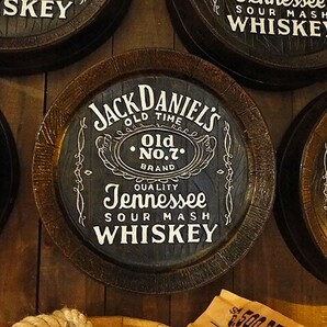 ジャックダニエル ウイスキー樽型ウォールオブジェ ■ アメリカ雑貨 アメリカン雑貨 木製看板 パブ 外国 barの画像6