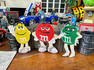 M&M's　キャラクターワッペン　ミニサイズ　（3色セット） ■ アメリカン雑貨 アメリカ雑貨