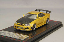 東京オートサロン＆大阪オートメッセ2020 会場限定 IG1/64 ニスモ R34 GT-R Z-tune ゴールド/BBS LMタイプ19インチ(ポリッシュ/ガンメタ)_画像2