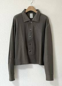 seya. セヤ コットン ポロ ブラウス size1 新品 未使用 GREY OLIVE 瀬谷慶子 オーガニック ノージェンダー 