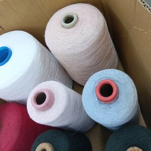 100%ピュアリネン 麻 リネン 毛糸 手織り 手編み 刺し子 さをり織り シュシュ ピアス タッセル 引き揃え糸 ハンドメイド素材 の画像7