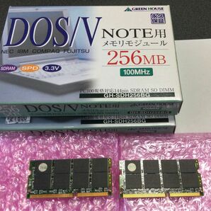 (11) DOS/V NOTE用メモリモジュール　256MB 100Mhz GREEN HOUSE 2個