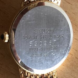 276-0097 SEIKO セイコー exceline エクセリーヌ レディース腕時計 金属ベルト クオーツ 1221-0100 電池切れ 動作未確認の画像7