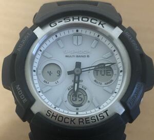 277-0785 CASIO カシオ G-SHOCK メンズ腕時計　電波ソーラー　ラバーベルト　黒　ブラック　AWG-M100S 動作確認済み　ジャンク