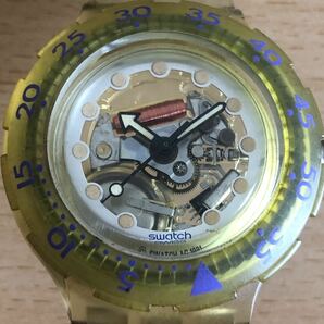 276-0383 swatch スウォッチ メンズ レディース 腕時計 ラバーベルト クオーツ 電池切れ 動作未確認の画像1