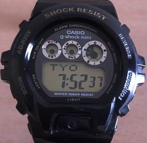 281-0047 CASIO カシオ g-shock mini レディース腕時計　ラバーベルト　デジタル　黒　ブラック　GMN-691G 稼働品