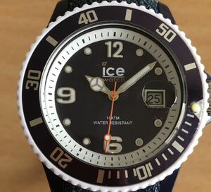 277-0480 ice watch アイスウォッチ メンズ腕時計　革ベルト　クオーツ　DE.DBE.U.J.13 電池切れ　動作未確認