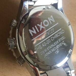 279-0766 NIXON ニクソン メンズ腕時計 金属ベルト クオーツ クロノグラフ THE 42-20 CHRONO 電池切れ 動作未確認の画像7
