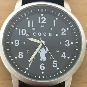 245-0812 coen メンズ腕時計 クオーツ ネイビー 電池切れ 動作未確認の画像1