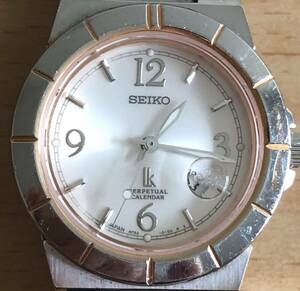 277-0087 SEIKO セイコー LUKIA ルキア　パーペチュアルカレンダー　レディース腕時計 金属ベルト クオーツ 4F32-0130 電池切れ 動作未確認