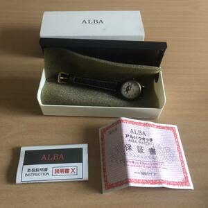 272-0876 SEIKO セイコー　ALBA アルバ　SUCCESS レディース腕時計　革ベルト　クオーツ　V891-0050 電池切れ　動作未確認
