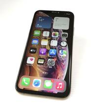 m213-0665-19 Apple iPhone XS ゴールド MTAY2J/A 64GB docomo 利用制限○ 本体のみ ジャンク_画像1