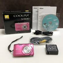 m237-0438-11 Nikon ニコン COOLPIX クールピクス デジタルカメラ S3100 フレッシュピンク_画像1