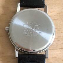 291-0658 CASIO カシオ　メンズ　レディース　腕時計　革ベルト　クオーツ　黒　ブラック　MTP-1403 電池切れ　動作未確認_画像6