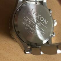 291-0274 NIXON ニクソン　メンズ腕時計　金属ベルト　クオーツ　クロノグラフ THE 42-20 CHRONO 電池切れ　動作未確認_画像6