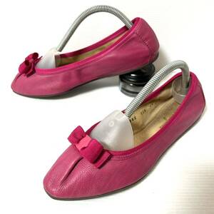 Salvatore Ferragamo Salvatore * Ferragamo Ferragamo ballet shoes vala ribbon flat shoes 61/2 24cm pink *CR