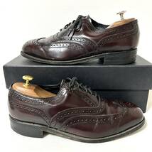 FLORSHEIM フローシャイム　ウィングチップ レザーシューズ 革靴　81/2D 26-26.5cm バーガンディ　＊AC_画像8