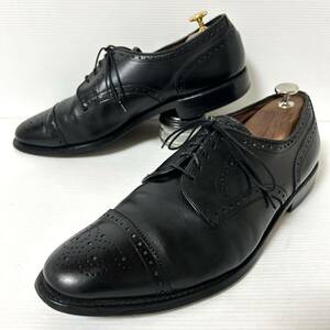 【90s/USA製/美品】Allen Edmonds Sanford アレンエドモンズ　サンフォード　セミブローグ ヴィンテージ　101/2D 28-28.5cm 黒　＊AC