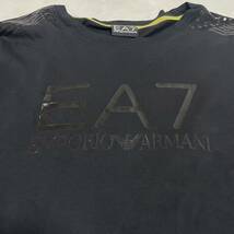 エンポリオアルマーニ EMPORIO ARMANI EA7 クルーネックTシャツ カットソー 半袖 ブラック メンズ サイズXL ＊CW_画像6