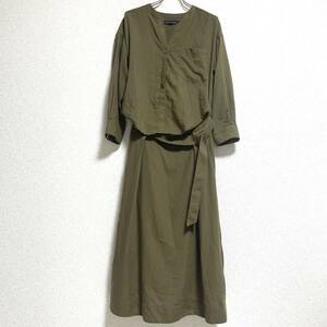 URBAN RESEARCH Urban Research long sleeve One-piece long One-piece shirt One-piece olive size FREE lady's free size *24