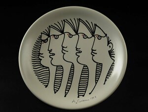 【蔵A3167f】ジャンコクトー　飾り皿　絵皿　SEYEI　1962　