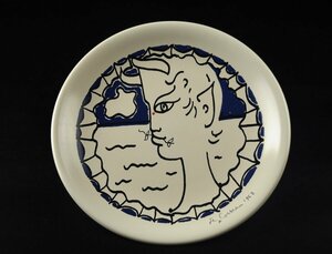 【蔵A3167b】ジャンコクトー　飾り皿　絵皿　SEYEI　1962　