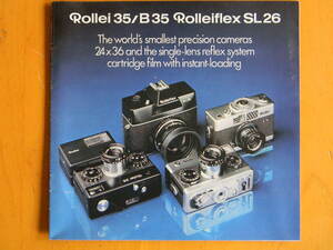 カタログ　Rollei 35/B35 Rolleiflex SL26 英語？