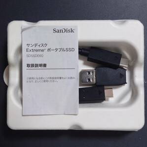 (4156) SanDisk｜ポータブルSSD 1TB USB3.1 Gen2 Extreme Portable フォーマット済 箱汚れありの画像6