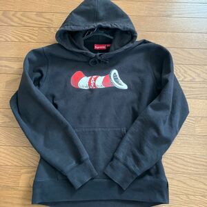 送料無料！早い者勝ち！Supreme Cat in the Hat Hooded Sweatshirt ボックスロゴ！パーカー　深瀬慧着　ブラックM！