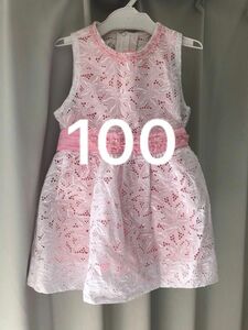 ドレス 100サイズ ピンク ハンドメイド 結婚式 入園式 ワンピース　発表会　卒園式　プリンセスドレス