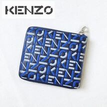 [未使用品] KENZOケンゾー ラウンドファスナー 財布 ロゴ ジップウォレット 二つ折り財布_画像1