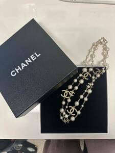 シャネル CHANEL ロングネックレス パール　ココマーク　本物